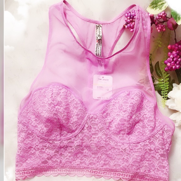 Free People lilac/lavender sheer bra size Medium. - Picture 1 of 6